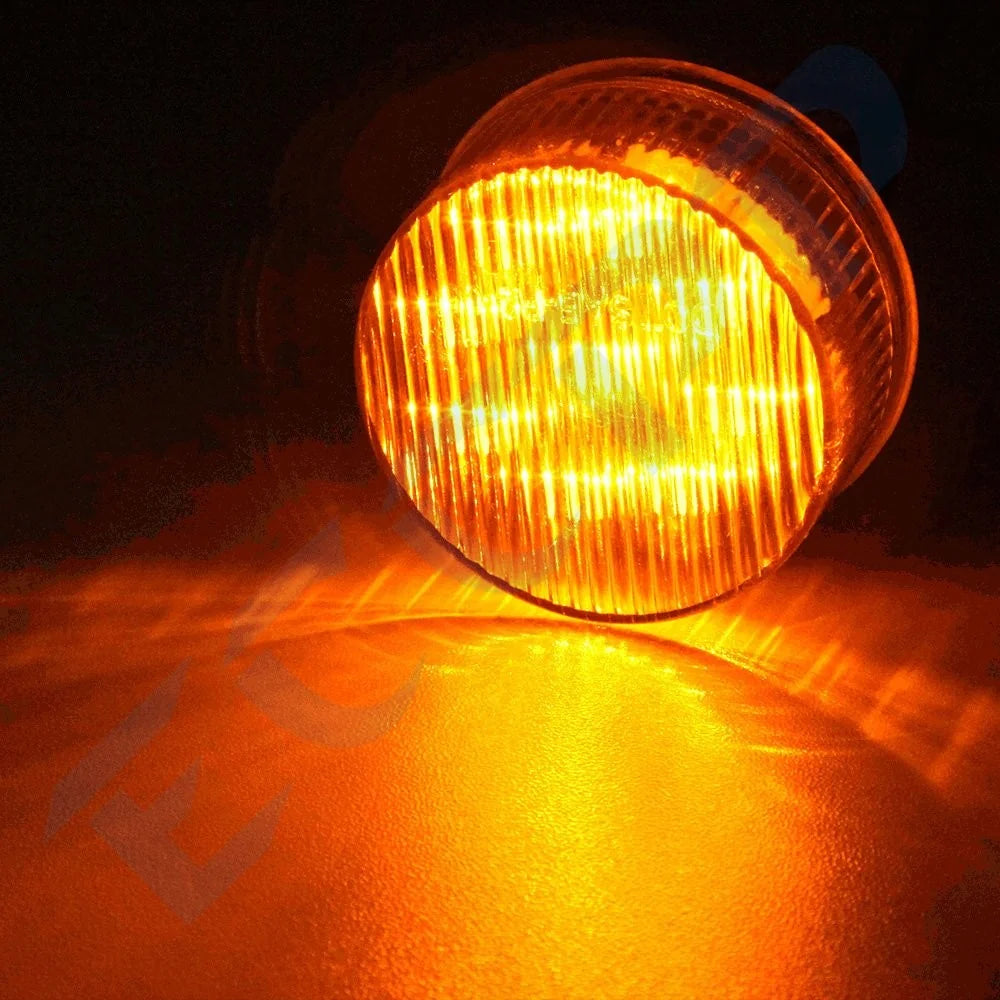 10x 2 inch Round Amber Side Marker Trailer Light 9 led tail turn light 12v KOEEP [2]
