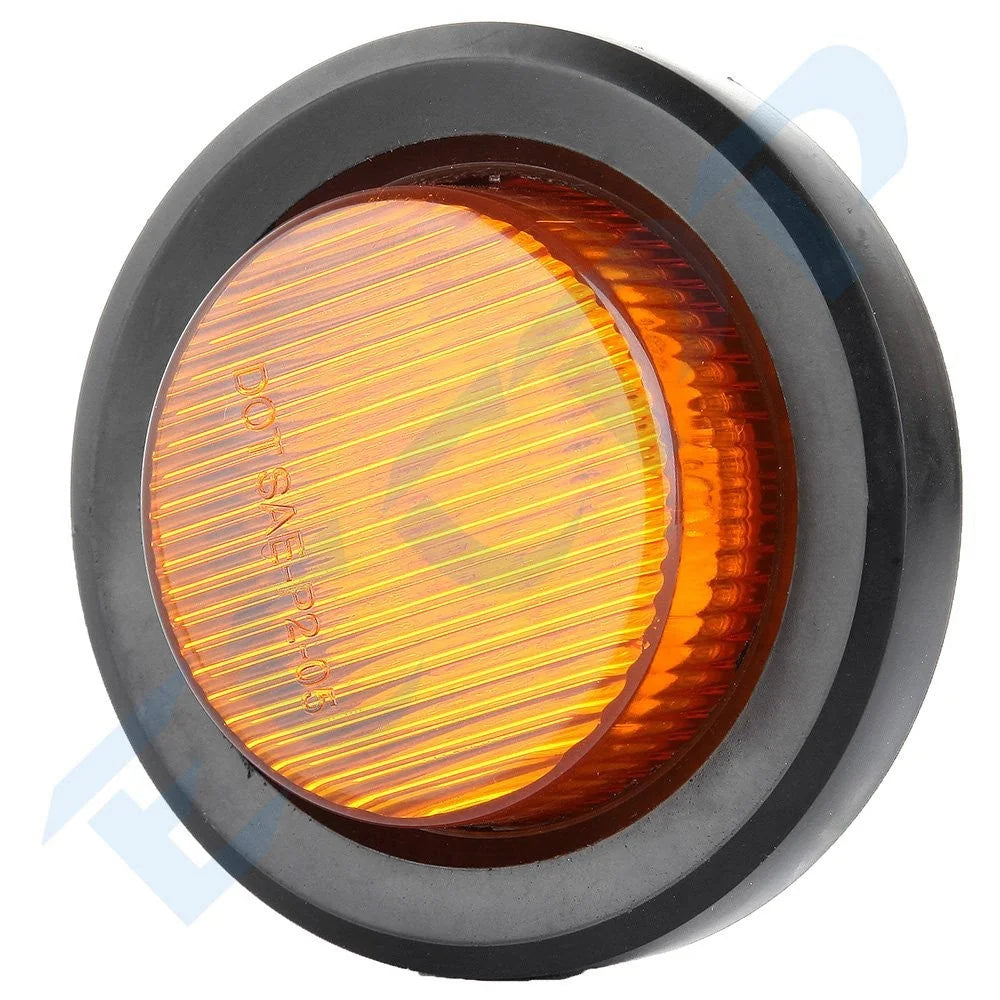 10x 2 inch Round Amber Side Marker Trailer Light 9 led tail turn light 12v KOEEP [3]