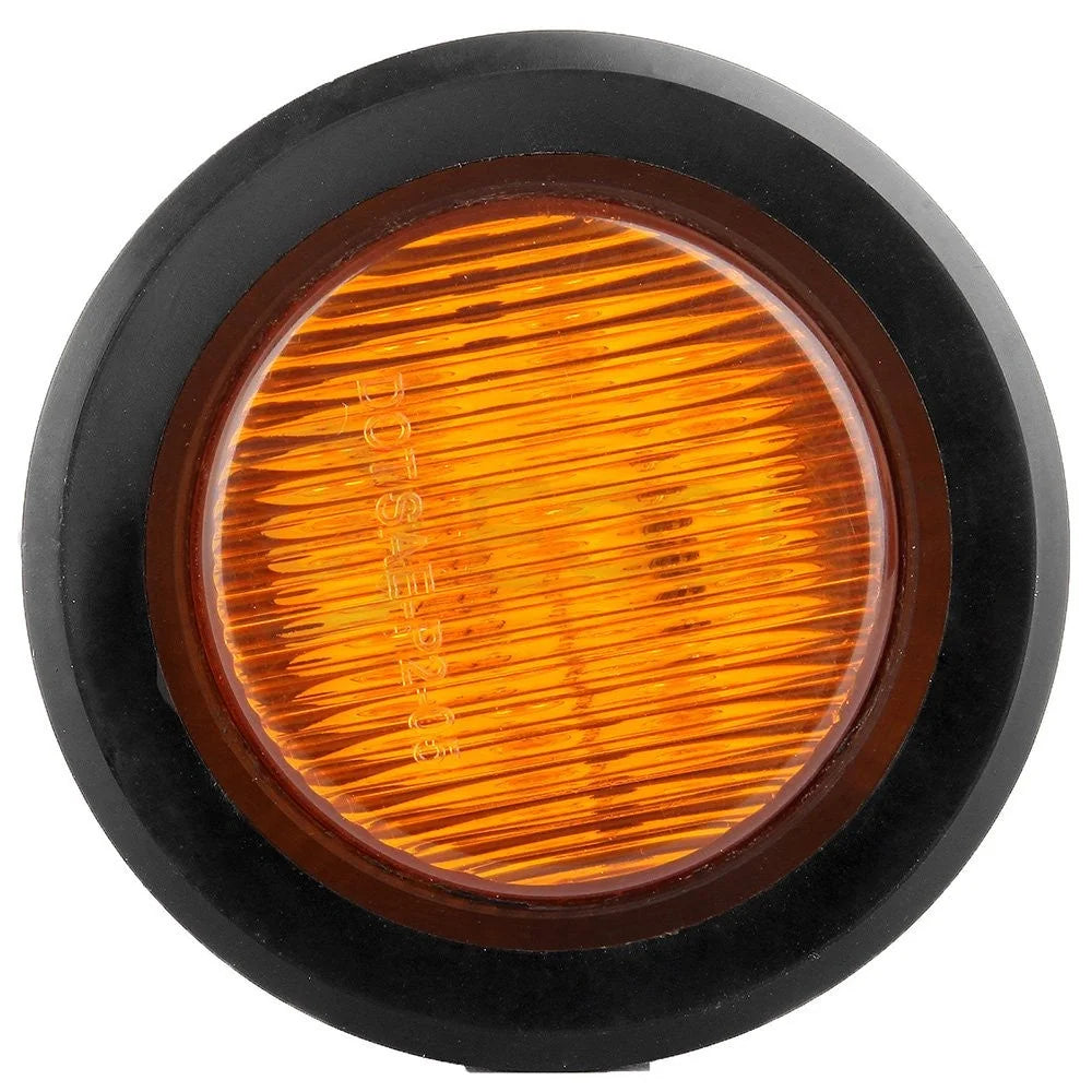 10x 2 inch Round Amber Side Marker Trailer Light 9 led tail turn light 12v KOEEP [6]