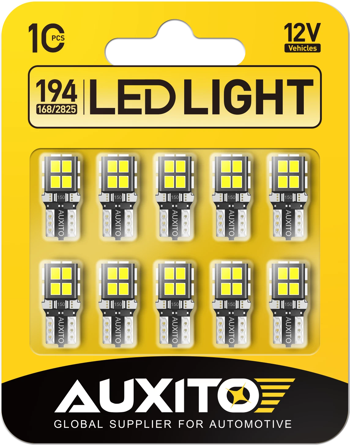 10x AUXITO T10 W5W 194 168 2825 LED Interior Wedge Light Bulb White 14-LED EOA AUXITO [11]