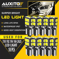 10x AUXITO T10 W5W 194 168 2825 LED Interior Wedge Light Bulb White 14-LED EOA AUXITO [1]