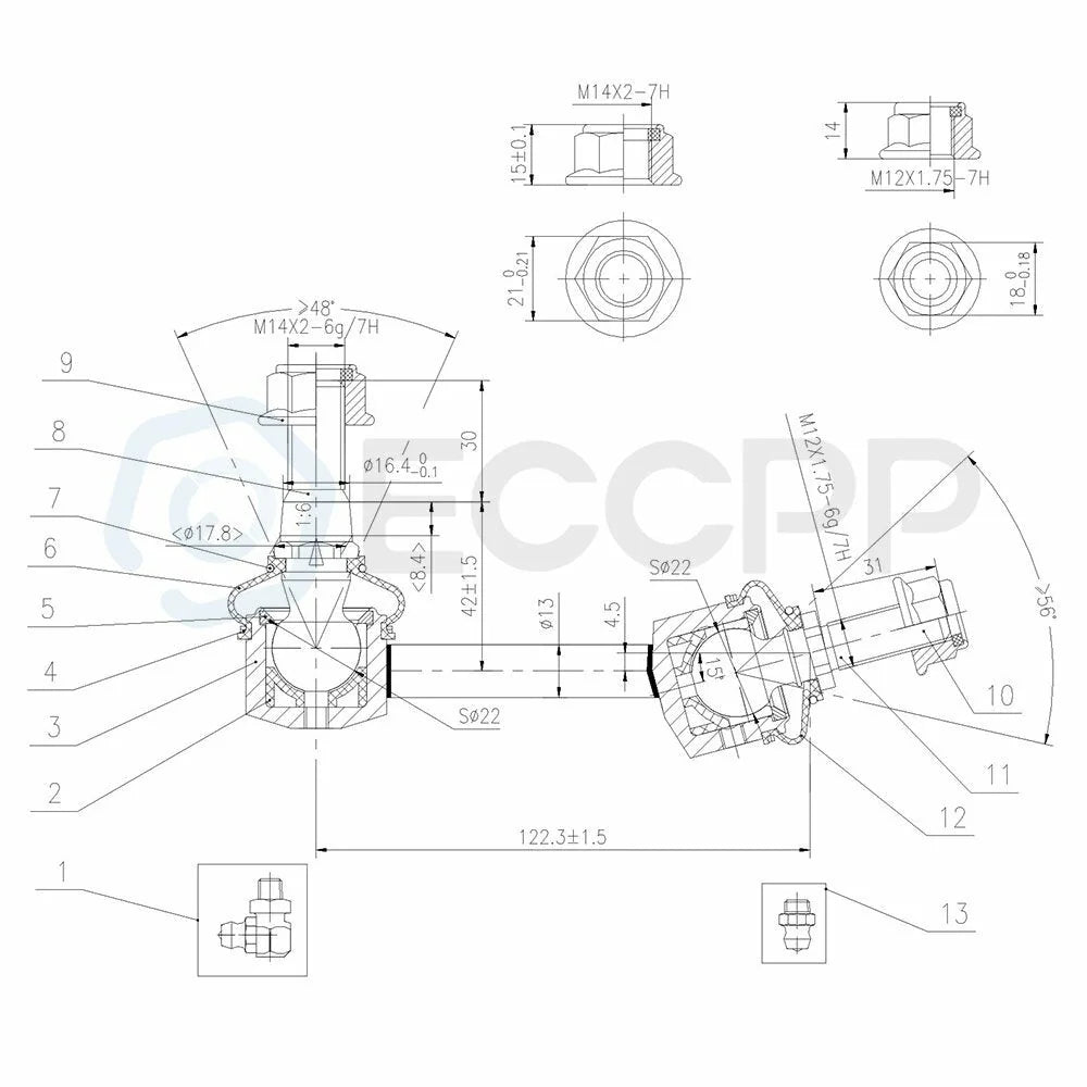 10x For 03 04 Ford Expedition Front Control Arm Ball Joint Tie Rod Ends Sway Bar 6B93BC-57 [3]
