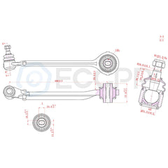 10x For 07-09 10 Dodge Charger RWD Front Lower Control Arms Tie Rods Suspension KOEEP [2]