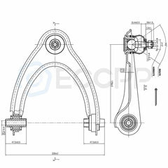 10x For 1996-1998 1999 2000 Honda Civic Front Upper Control Arms Outer Tie Rods KOEEP [2]
