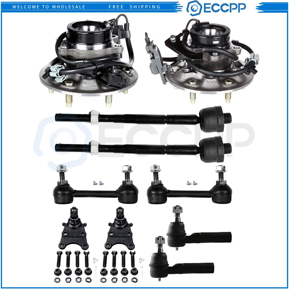 10x Front Ball Joint Steering Tie Rod End Link Sway Bar For 2004-2006 GMC Canyon KOEEP [1]