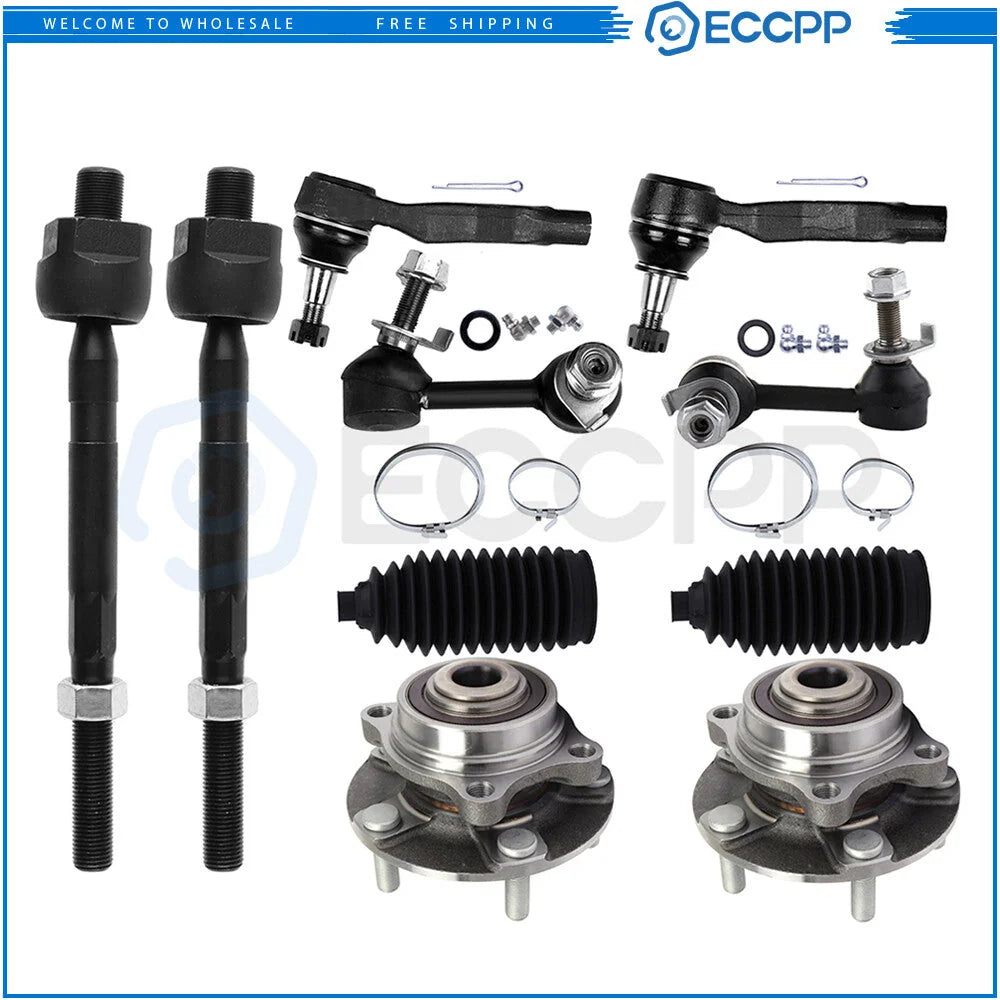 10x Front Steering Tie Rod End Sway Bar Pinion Bellow For 2003-2009 Nissan 350Z KOEEP [1]