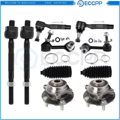 10x Front Steering Tie Rod End Sway Bar Pinion Bellow For 2003-2009 Nissan 350Z KOEEP [1]
