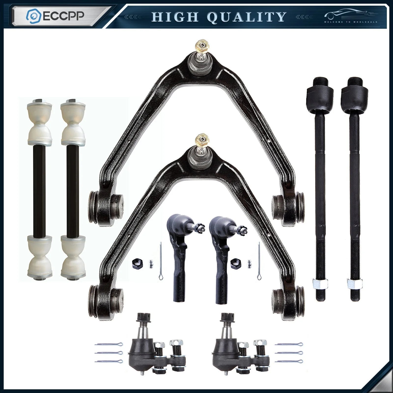 10x Front Upper Control Arm Sway Bar For Chevrolet Silverado GMC Sierra 1500 RWD 6B93BC-57 [1]