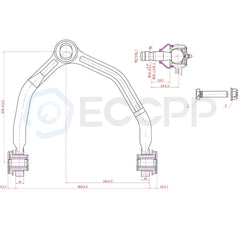 12PCS Fits 1993-1996 1997 Ford Mercury Front Control Arms Tie Rods Sway Bars Kit 6B93BC-57 [3]