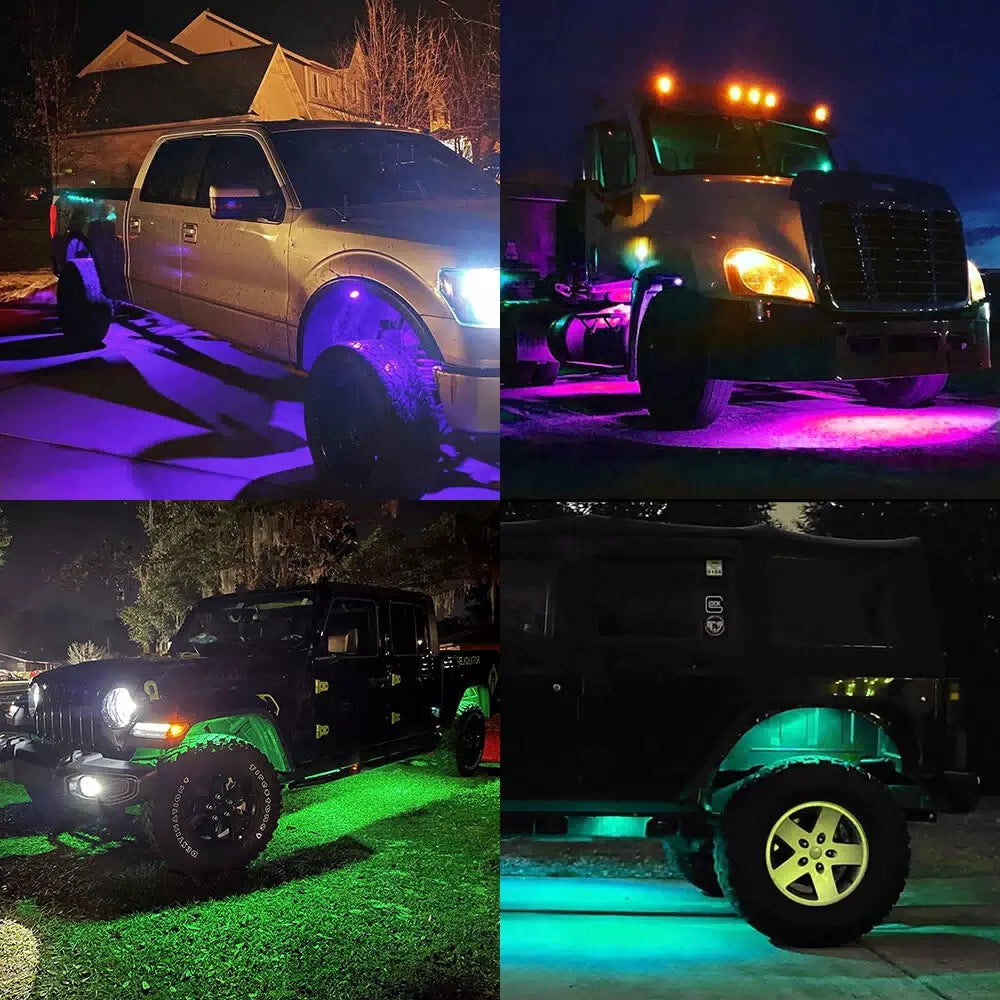 12PCS RGB LED ROCK LIGHTS NEON LAMP WATERPROOF MUSIC FOR FORD F-150 F-250 F-350 6B93BC-57 [11]