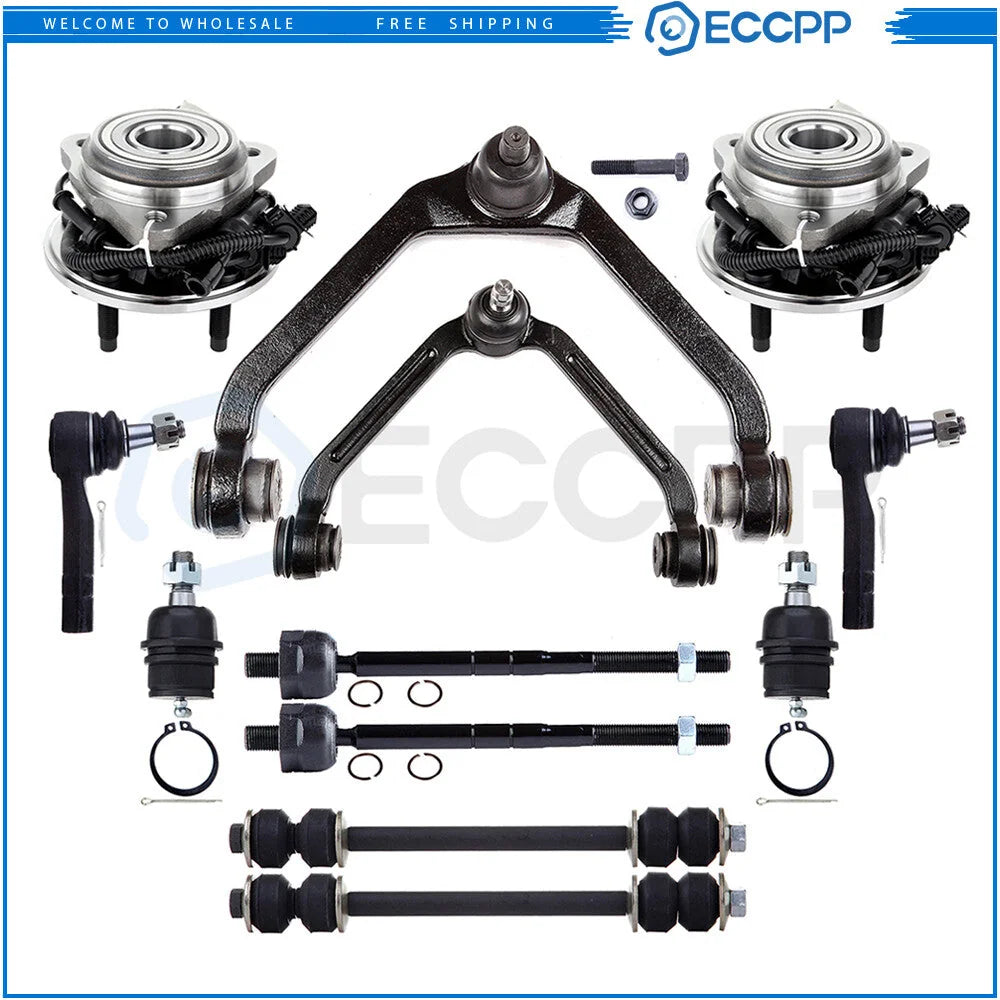 12Pcs Front Control Arm Ball Joint Tie Rod End For 1998-2001 Mercury Mountaineer 6B93BC-57 [1]