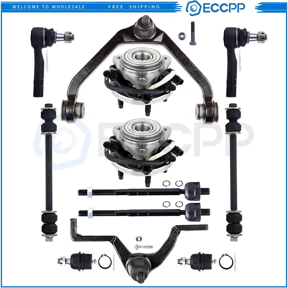 12Pcs Front Tie Rod End Sway Bar Wheel Bearning Hub For 1995-2001 Ford Explorer KOEEP [1]