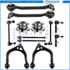 12Pcs Front Tie Rod End Sway Bar Wheel Bearning Hub For 2007-2010 Dodge Charger KOEEP [1]