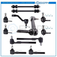 12Pieces Front Ball Joints Tie Rods Suspension Kit For Dodge Ram 1500 2WD KOEEP [1]