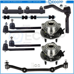 12Pieces Front Steering Tie Rod End Link Center Link For 1998-1999 Isuzu Hombre 6B93BC-57 [1]