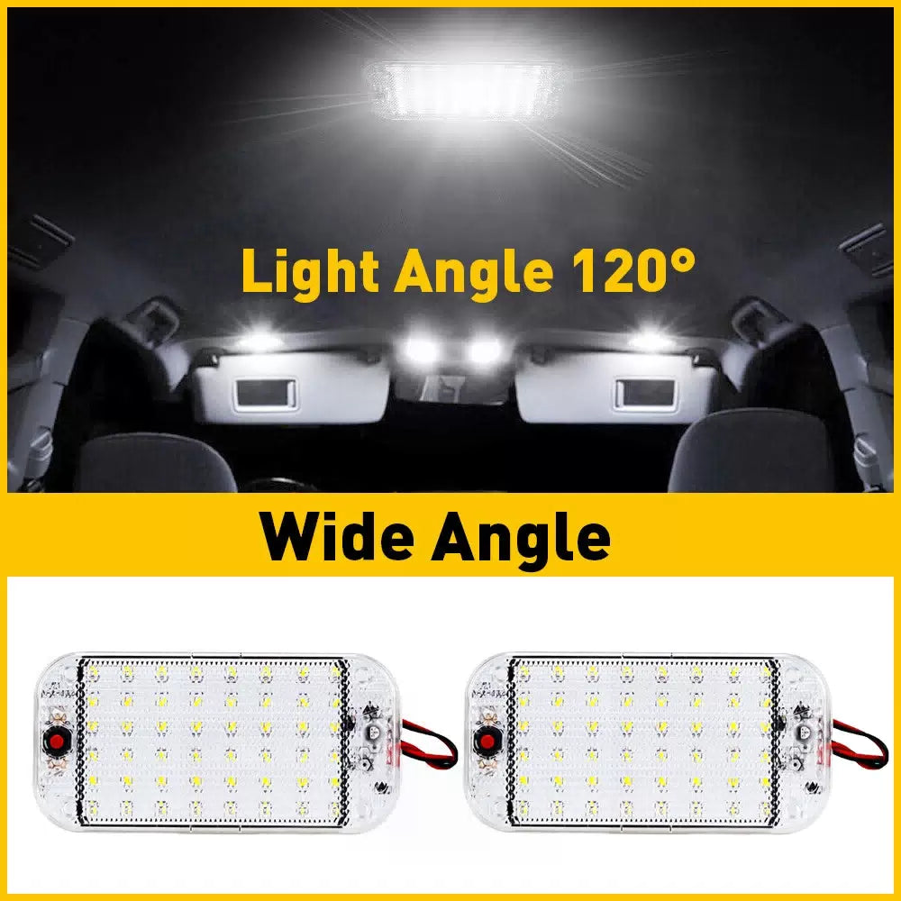 12V 48-LED Interior Vehicle Dome Car Roof Reading Ceiling Light Trunk Lamp White 6B93BC-57 [5]