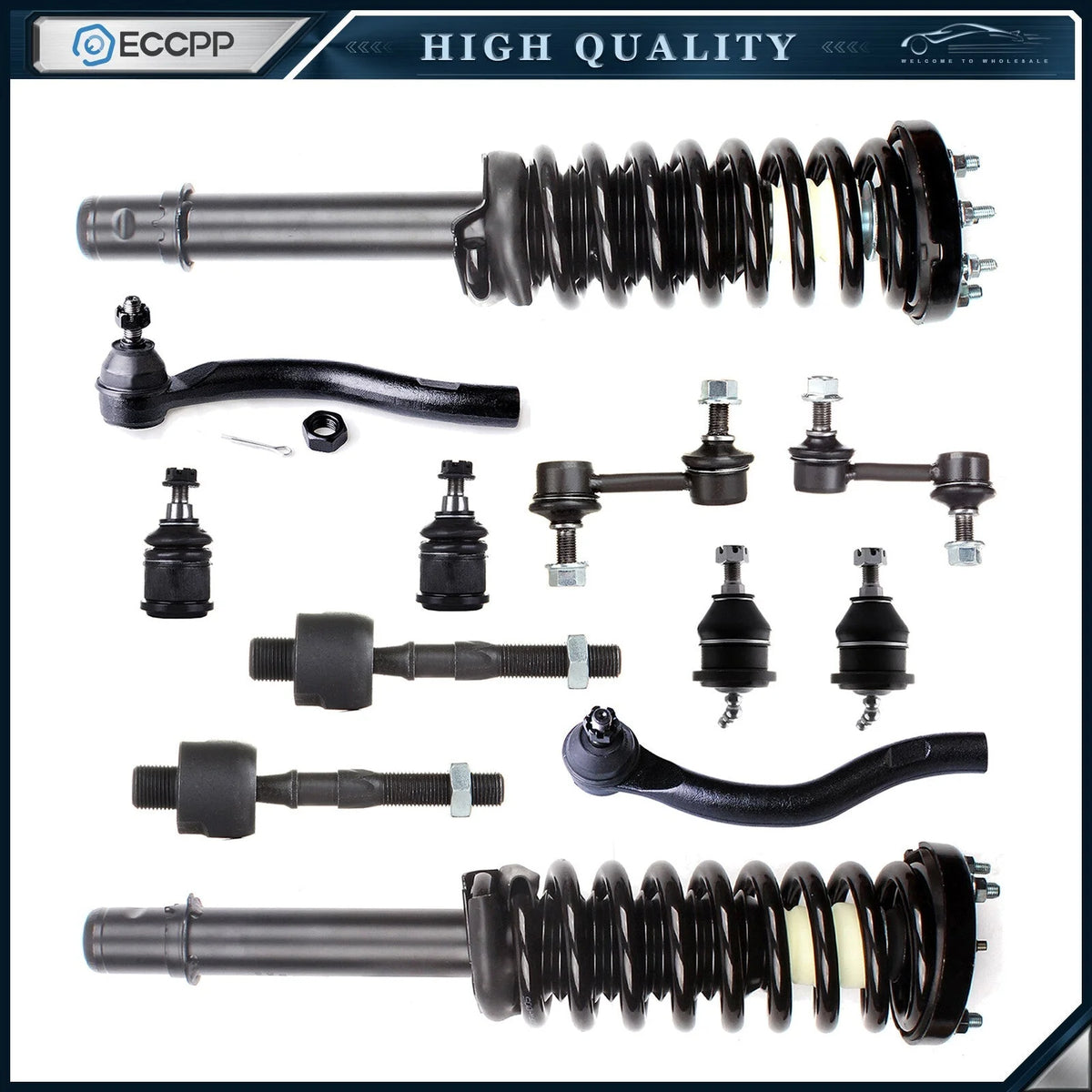 12pc Front Complete Struts & Suspension Kit For 2003-2007 Honda Accord 2.4L KOEEP [1]
