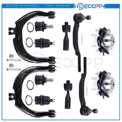 12pc Suspension Front Wheel Hub & Bearing Control Arm Tie Rod For Chevy Buick KOEEP [1]