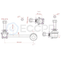 12pc Upper Lower Ball Joints Tierods Sway Bars For GX470 4Runner NO Dynamic SUS KOEEP [3]