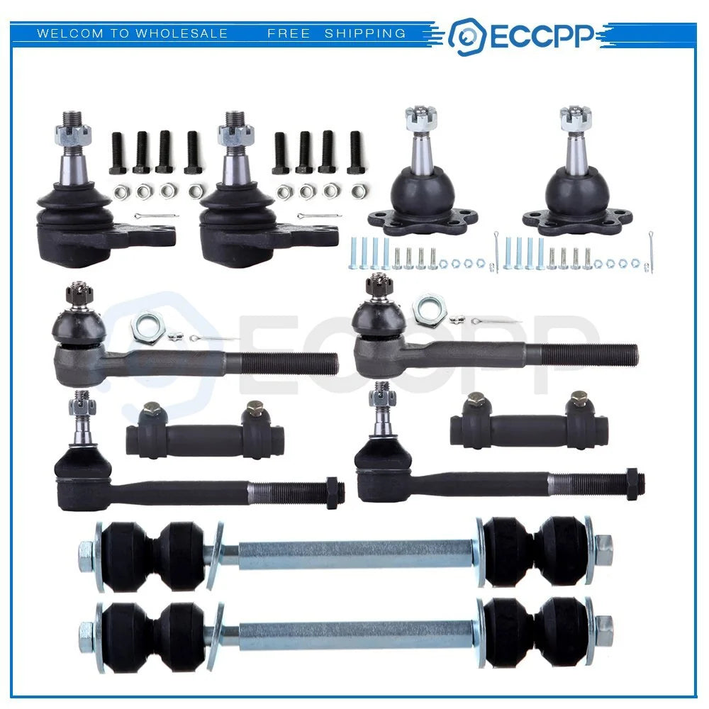 12pcs Front Tie Rod Ends & Ball Joints Sway Bars For GMC Chevrolet K1500 K2500 KOEEP [1]