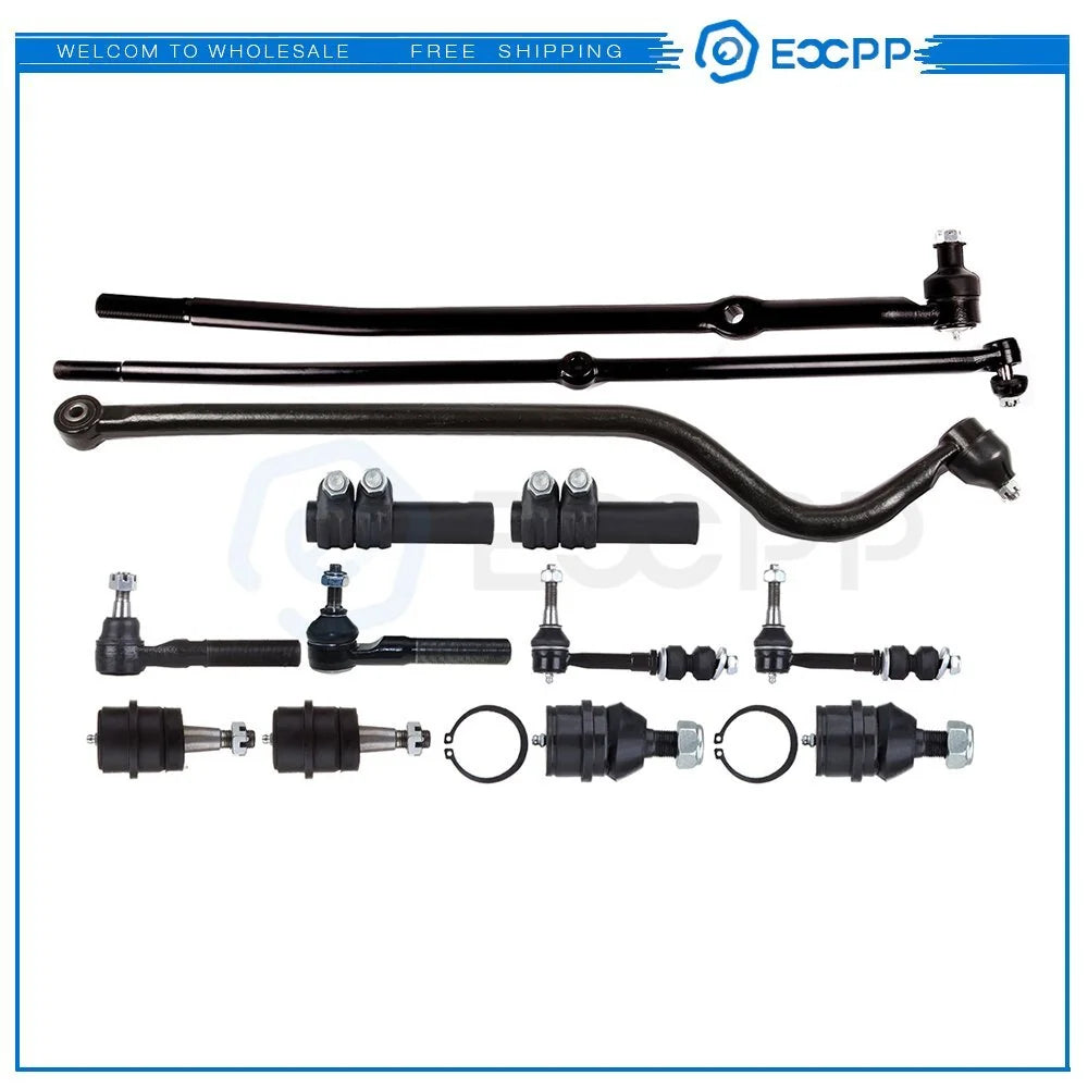 13pc Front Steering Kit Tie Rod End Ball Joints For 2000-2001 Dodge Ram 1500 4WD 6B93BC-57 [1]