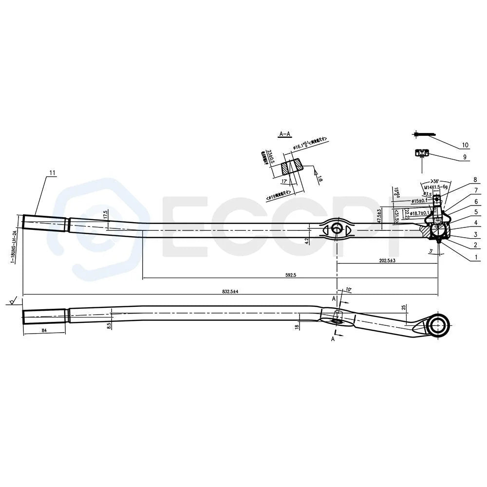 13pc Front Steering Kit Tie Rod End Ball Joints For 2000-2001 Dodge Ram 1500 4WD 6B93BC-57 [10]