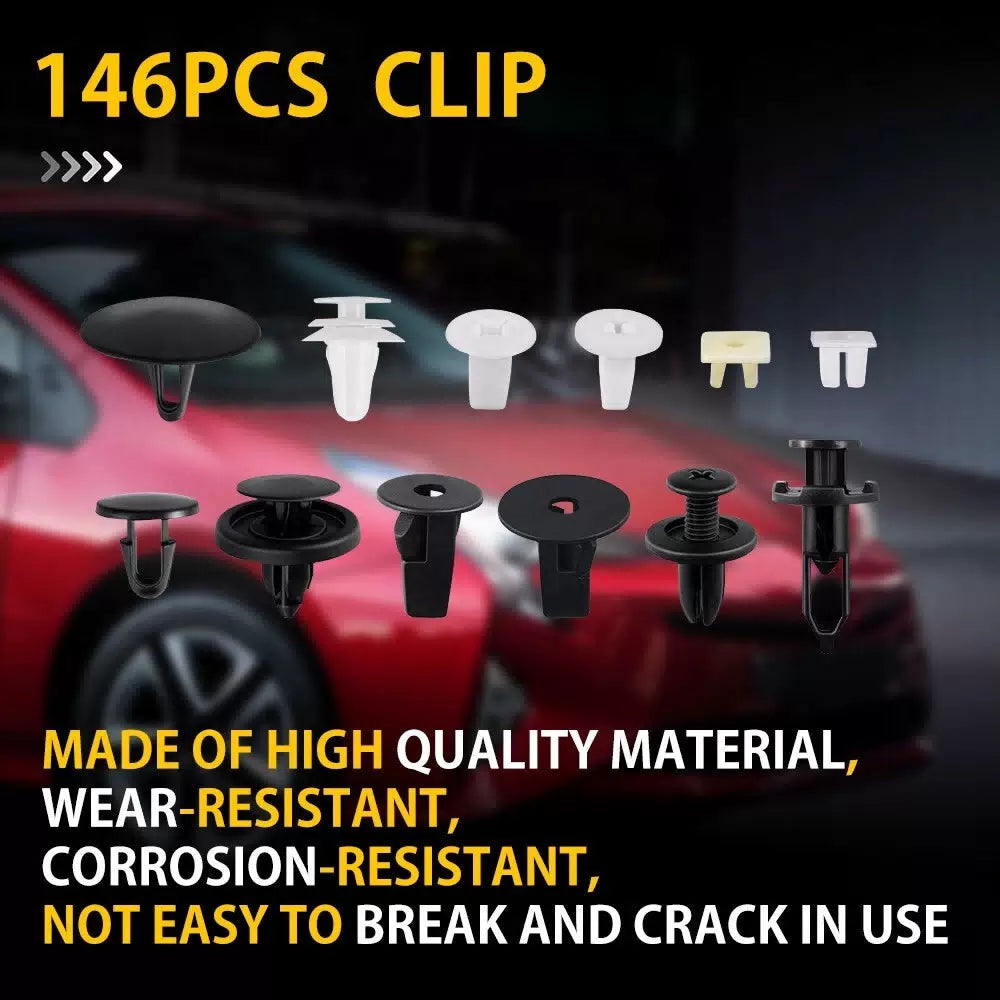 146PCS For TOYOTA Lexus Fender Door Hood Bumper Car Trim Clips Body Retainer Kit 6B93BC-57 [6]