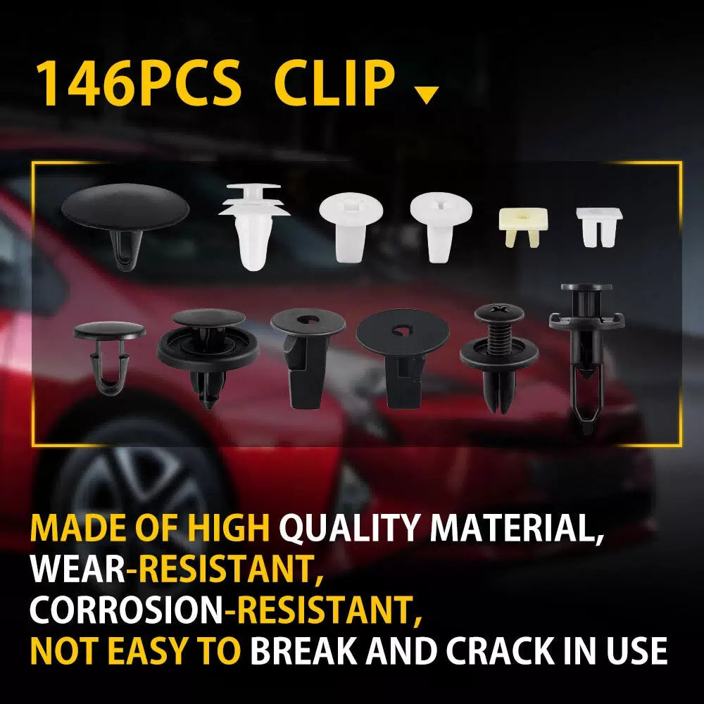 146PCS For Toyota Fender Door Hood Bumper Trim Car Push Retainer Pin Rivet Snaps 6B93BC-57 [2]