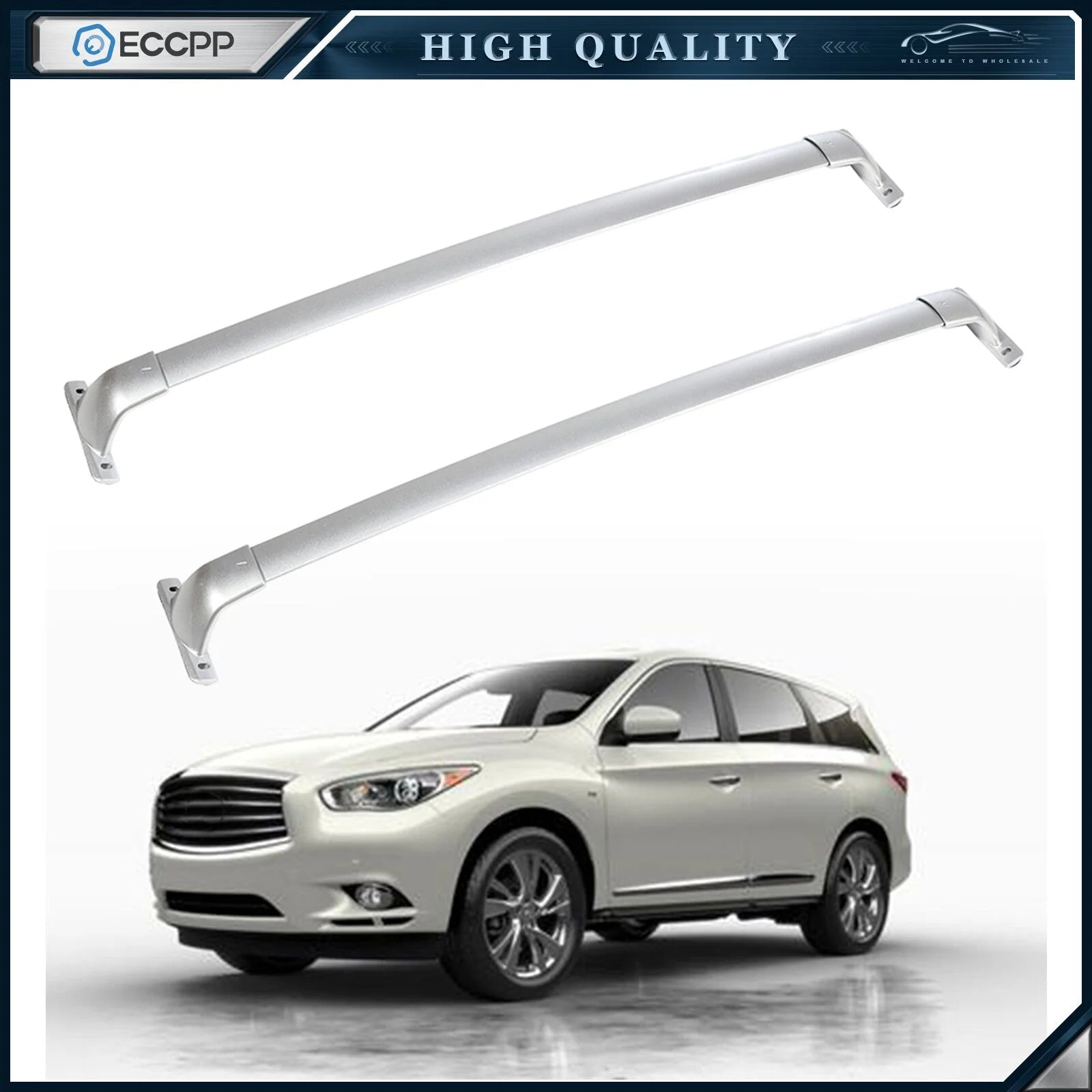 14-21 For Infiniti QX60 JX35 Silver Roof Rack Cross Bar Luggage Carrier Bar Pair KOEEP [1]