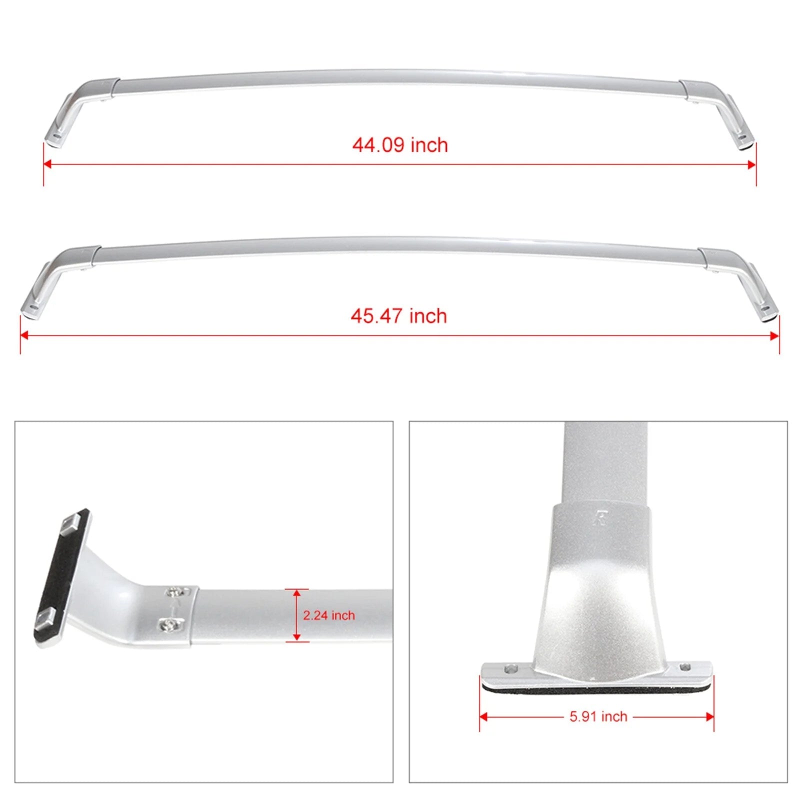 14-21 For Infiniti QX60 JX35 Silver Roof Rack Cross Bar Luggage Carrier Bar Pair KOEEP [4]