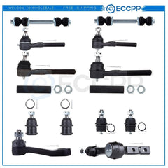 14pcs Front Ball Joints Tie Rods Pitman Idler Arm For 97-2001 02 Ford Expedition KOEEP [1]