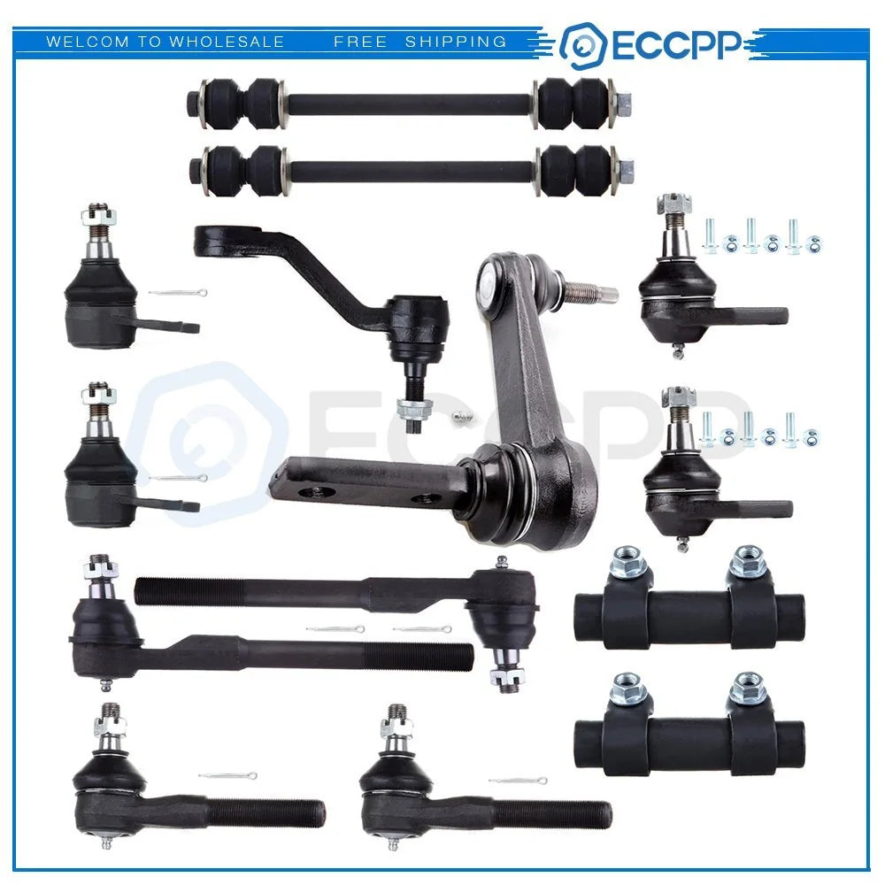 14set Fits 2000 2001 Dodge Ram 1500 RWD Front Pitman Arm Tie Rods Ball Joints KOEEP [1]