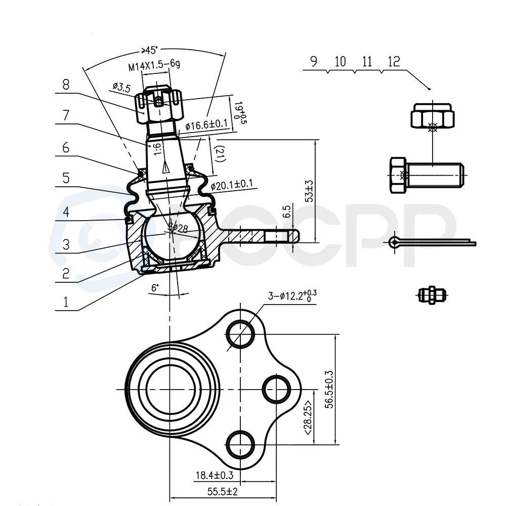 14set Fits 2000 2001 Dodge Ram 1500 RWD Front Pitman Arm Tie Rods Ball Joints KOEEP [4]