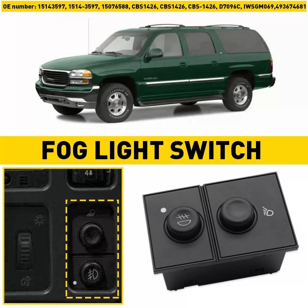 1514-3597 Fog Light Switch For Chevy Silverado Tahoe Avalanche GMC Sierra EOA 6B93BC-57 [11]