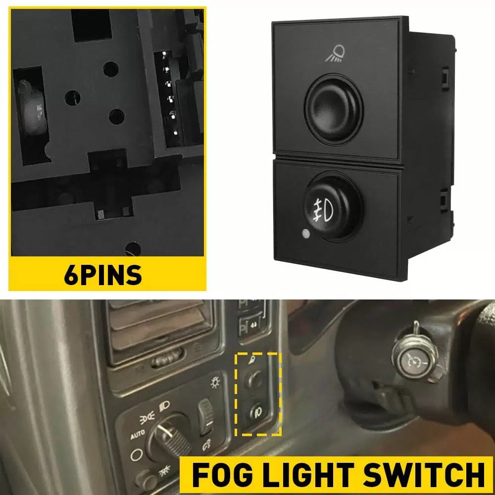 1514-3597 Fog Light Switch For Chevy Silverado Tahoe Avalanche GMC Sierra EOA 6B93BC-57 [1]