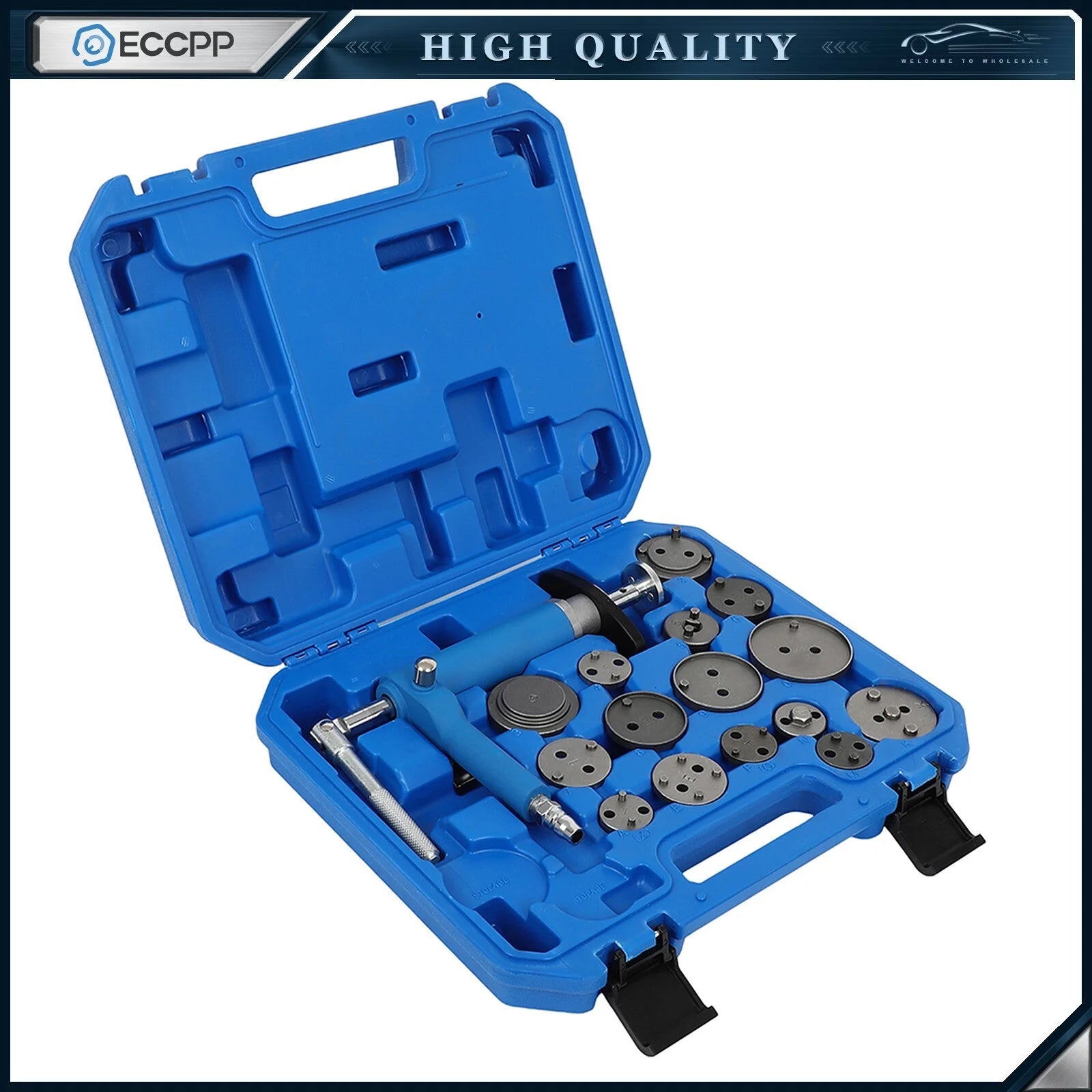 16 pcs Disc Brake Caliper Piston Wind Back Tool Kit Pneumatic Rewind Air Powered KOEEP [1]