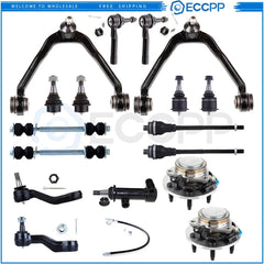 17Pcs Front Control Arm Ball Joint Tie Rod End Sway Bar For 2000-2006 GMC Yukon KOEEP [1]