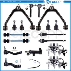 17Pcs Front Tie Rod End Sway Bar Wheel Bearning Hub For 02-06 Cadillac Escalade KOEEP [1]