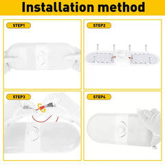 180LED 12V CEILING FIXTURE DOME DOUBLE LIGHT FOR CAMPER MARINE RV RV 700LM 3X 6B93BC-57 [2]