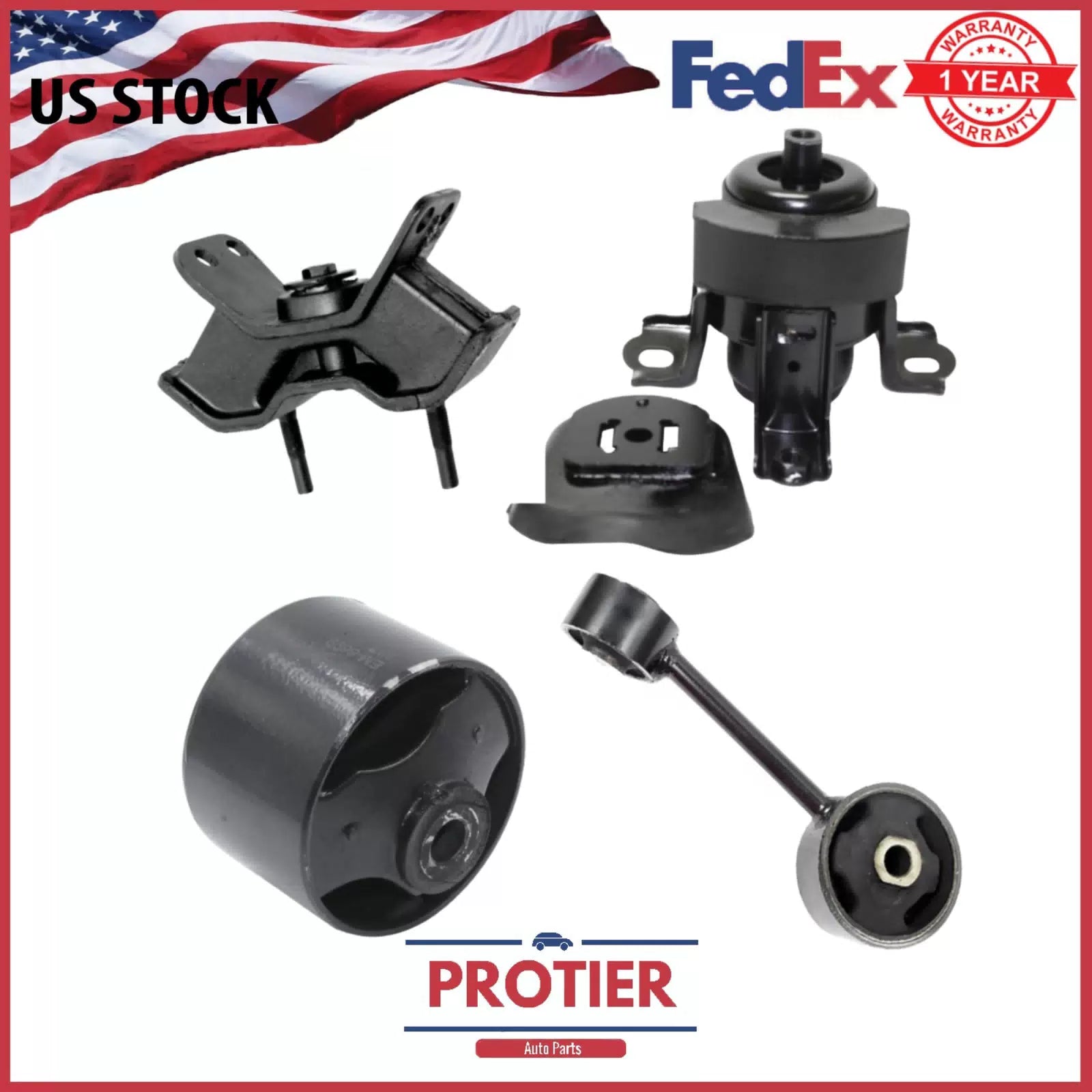 1998-2003 Toyota Sienna 3.0L Engine Motor & Trans. Mount Set 4PCS 6B93BC-57 [1]