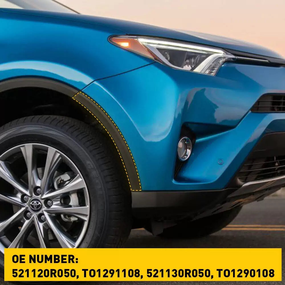 1PAIR TRIM SIDE FRONT BUMPER MOLDING LEFT RIGHT & FITS FOR 2016-2018 TOYOTA RAV4 6B93BC-57 [9]