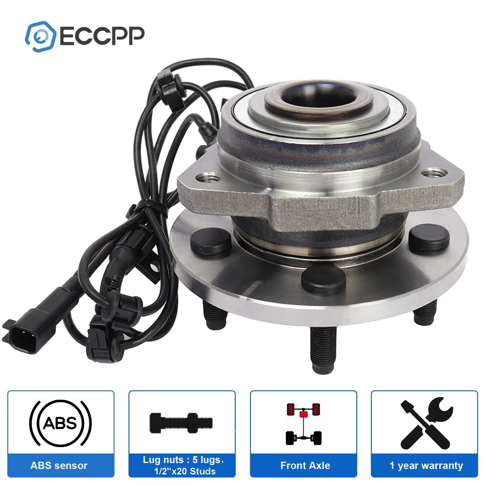 1Pc Front Right Wheel Hub Bearing Assembly For Jeep Liberty 2002-2007 w/ ABS 6B93BC-57 [1]