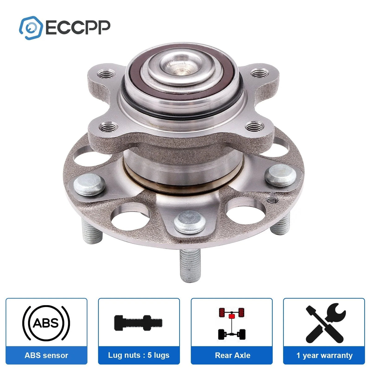 1Pc Rear Wheel Hub Bearing Assembly For 2006 2007-2012 Honda Civic GX Hybrid FWD KOEEP [1]