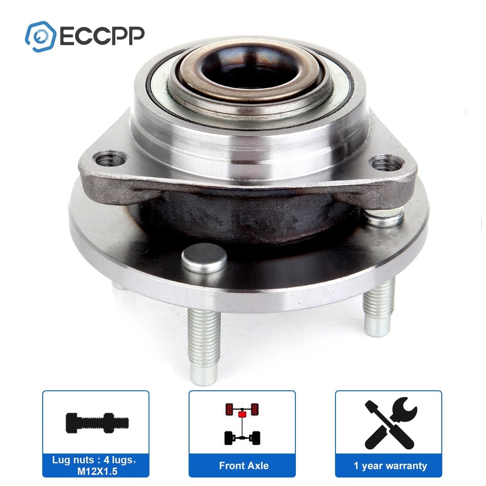 1Pc Wheel Hub Bearing Assembly Front For Chevy Cobalt Saturn Ion 4-Lug Non-ABS 6B93BC-57 [1]