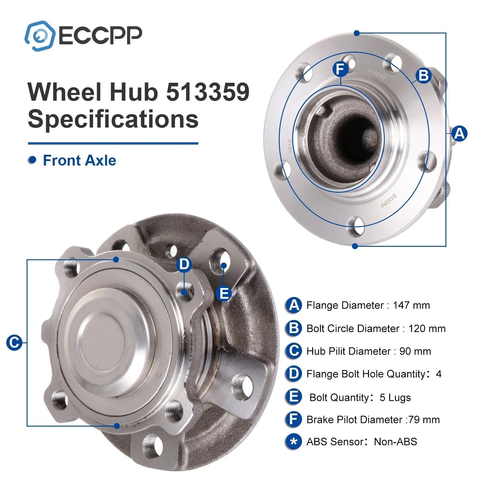 1Pc Wheel Hub Bearing Assembly RWD Front For BMW 328i 335i 428i 228i 320i 435i KOEEP [2]
