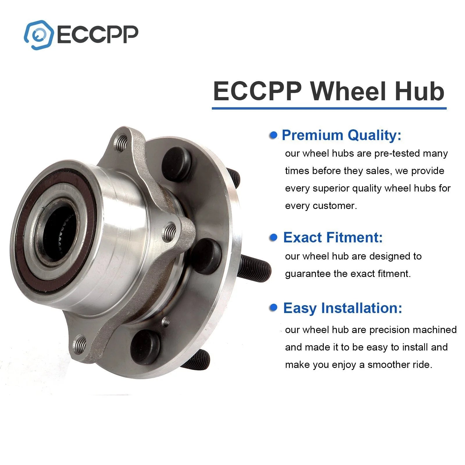 1Pc Wheel Hub Bearing Front For Honda Pilot 2009-2015 Acura MDX ZDX 2010-2013 6B93BC-57 [3]