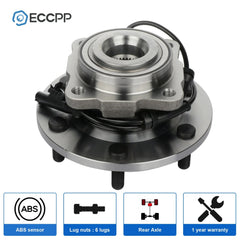 1Pc Wheel Hub Bearing Rear For Nissan Armada 2012 2013 2014 2015 6 Lug W/ ABS 6B93BC-57 [1]
