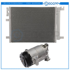 AC Condenser & AC Compressor Cooling Kit For 2006-2010 Chevrolet HHR 6B93BC-57