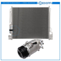AC Condenser & AC Compressor Cooling Kit For 2005-2012 Nissan Pathfinder 6B93BC-57