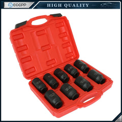 1/2" Deep Impact Socket Set Drive Metric Axle Hub Nut Socket 29-38mm 6-Point 9PC 6B93BC-57 [1]